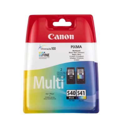 Canon Pixma PG-540 / CL-541 ChromaLife 100 Ink, Ink Cartridge, Black, Tri-Colour Multipack, 5225B006